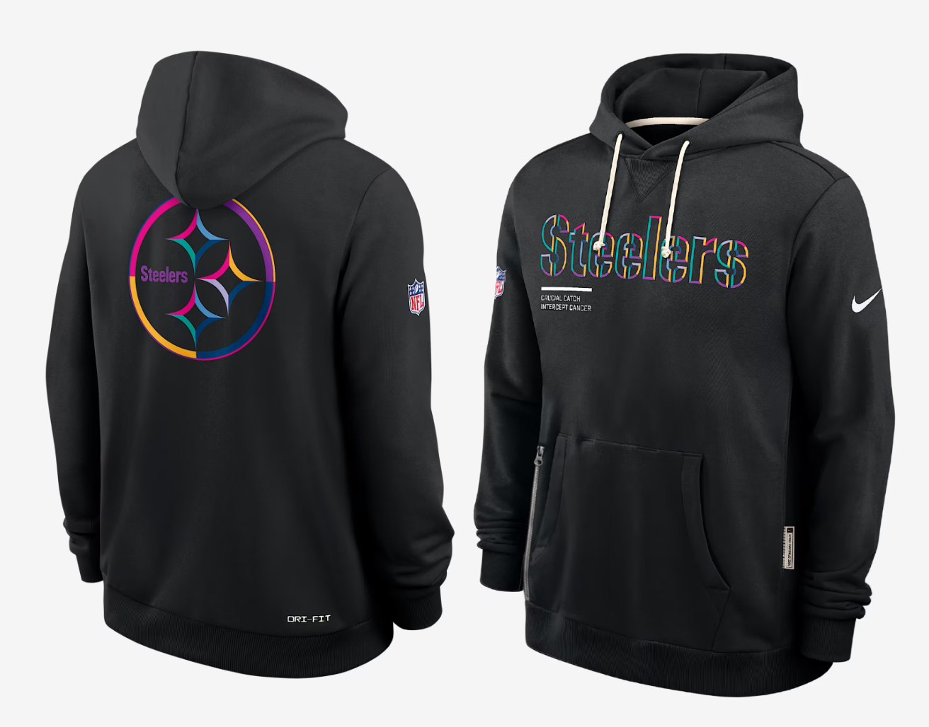 Men Pittsburgh Steelers black 2025 Nike NFL hoodie->nfl t-shirts->Sports Accessory